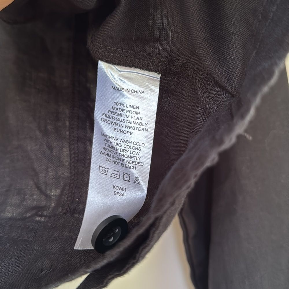 NEW With Tag Black Linen Jacket by Quince - Picture 4 of 6